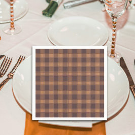 Guardanapo De Papel Brown Gingham Fall Autumn