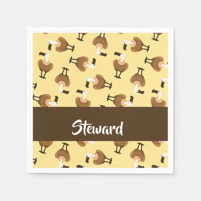 Guardanapo De Papel Brown griffon vulture bird pattern (Frente)