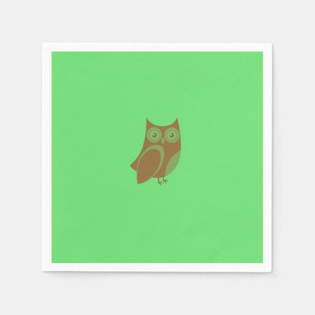 Guardanapo De Papel Brown Owl Paper Napkins (Frente)