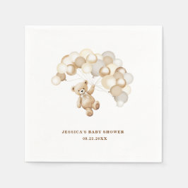 Guardanapo De Papel Brown Teddy Bear Baby Shower