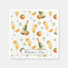 Guardanapo De Papel Brunch de Galentines Day Mimosas Elegante