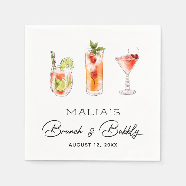 Guardanapo De Papel Brunch e Chá de panela de borracha Napkin (Frente)