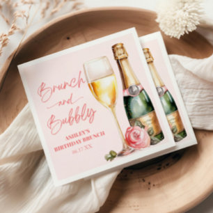 Guardanapo De Papel Brunch e Champanhe Bubble Mimosa Brunch de Anivers
