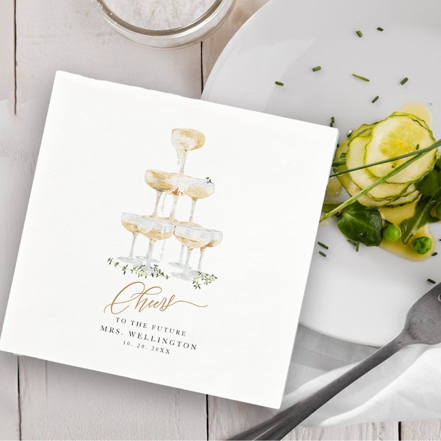 Guardanapo De Papel Brunch Espumante Champanhe Champagne Verde Bridal  (Criador carregado)