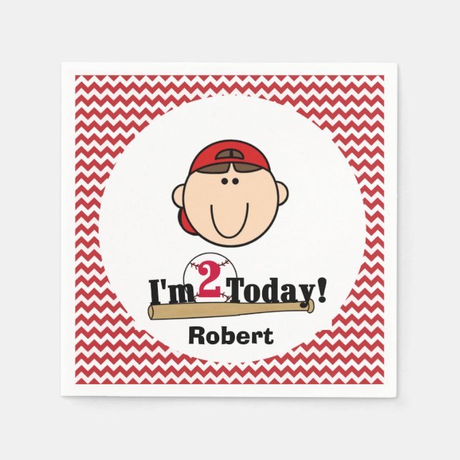 Guardanapo De Papel Brunette Baseball Paper Napkins (Frente)