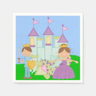 Guardanapo De Papel Brunette Prince e Princess Paper Napkins
