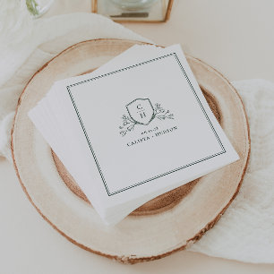 Guardanapo De Papel BRUNSWICK Crista de Monograma Casamento