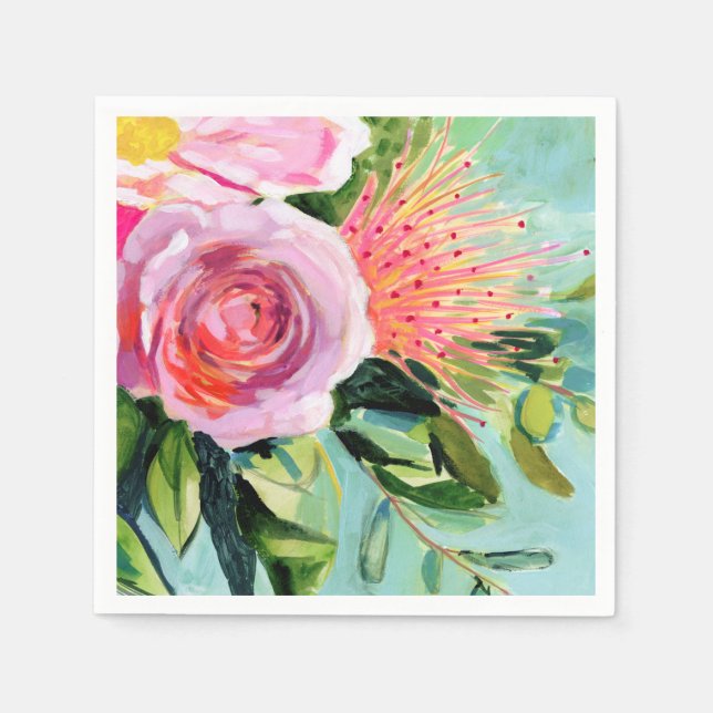 Guardanapo De Papel Brushy Floral I (Frente)