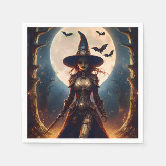 Guardanapo De Papel Bruxa da Floresta Steampunk do Halloween