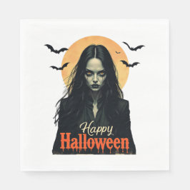 Guardanapo De Papel Bruxa de Halloween Gótica