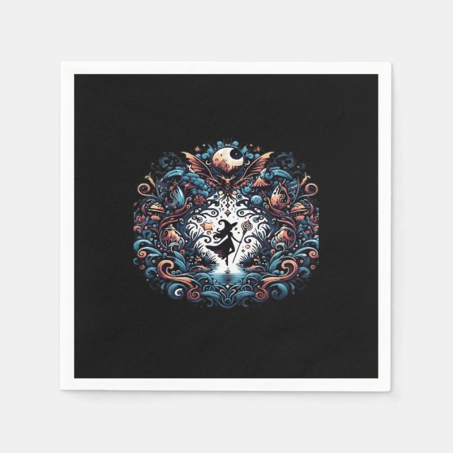 Guardanapo De Papel Bruxa De Whimsigoth Em Um Clássico (Frente)