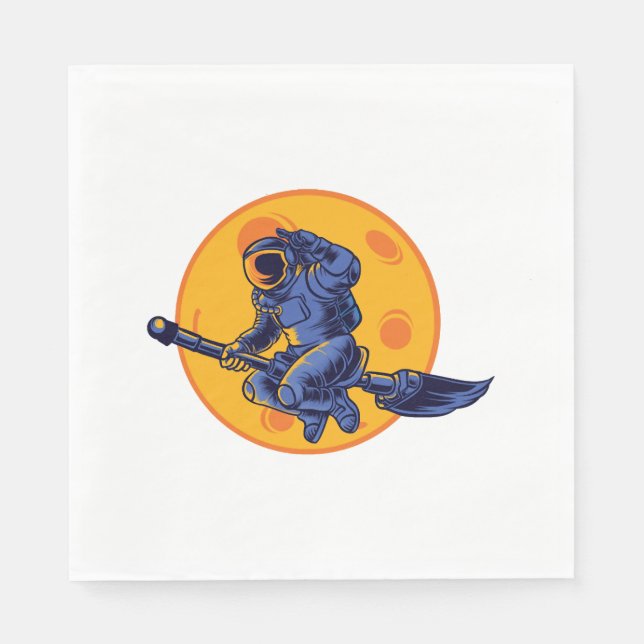Guardanapo De Papel Bruxa Espacial (Frente)