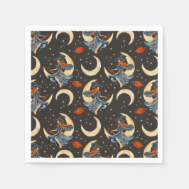 Guardanapo De Papel Bruxa, Lua e Planetas