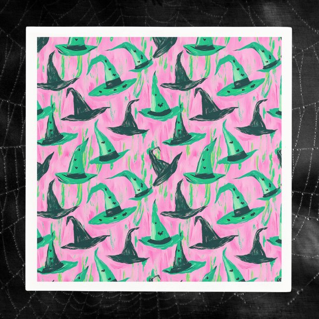 Guardanapo De Papel Bruxa Má Chic é Verde e Preta (Criador carregado)