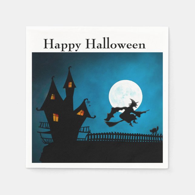 Guardanapo De Papel Bruxa Voadora (Frente)