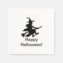 Guardanapo De Papel Bruxa Voadora - Feliz Halloween -