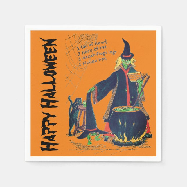 Guardanapo De Papel Bruxas Cauldron Brew Halloween Napkins (Frente)