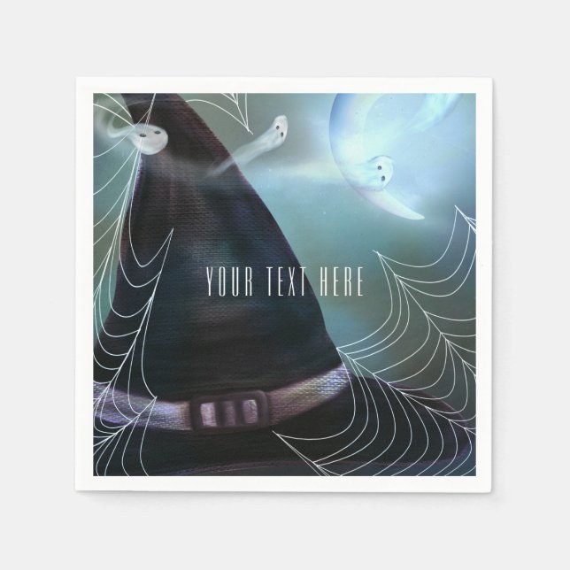 Guardanapo De Papel Bruxas Feliz Festa de Halloween Noturna Napkins (Frente)