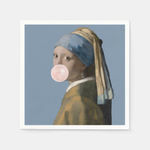 Guardanapo De Papel Bubble Gum Diva com Pérolas