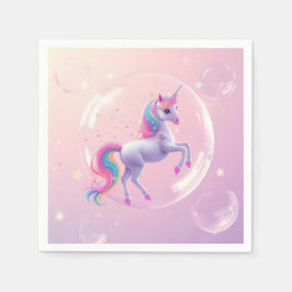 Guardanapo De Papel Bubble Unicorn