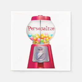 Guardanapo De Papel Bubblegum vintage, máquina de mascar