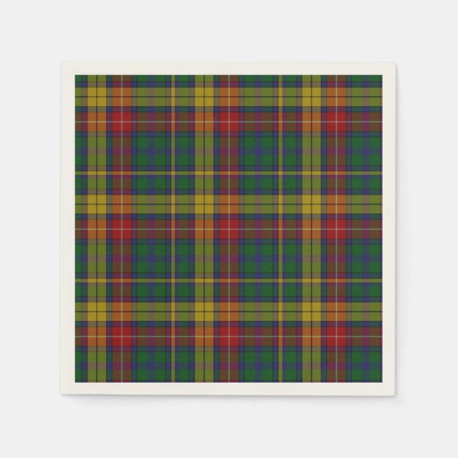 Guardanapo De Papel Buchanan Tartan - Papel de Xadrez Napkins (Frente)