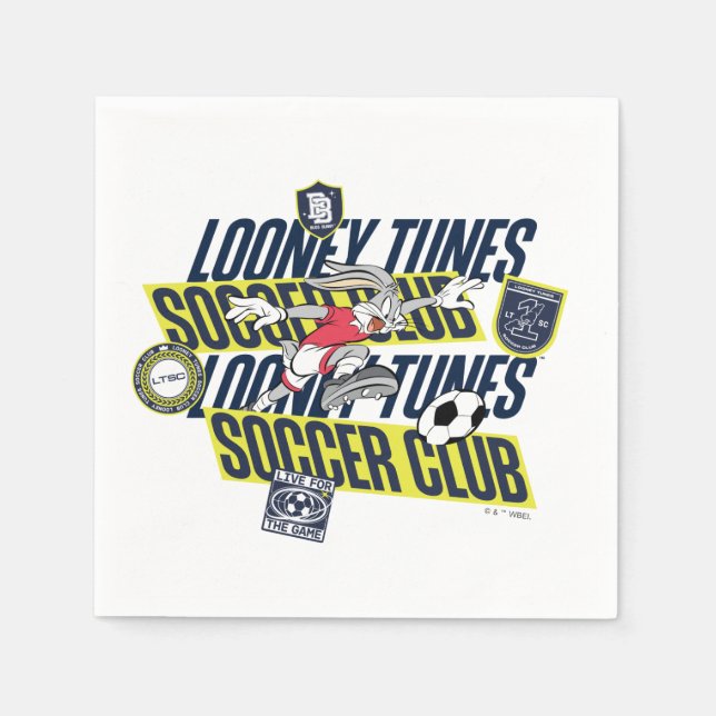 Guardanapo De Papel BUGS BUNNY™ LOONEY TUNES™ Soccer Club (Frente)