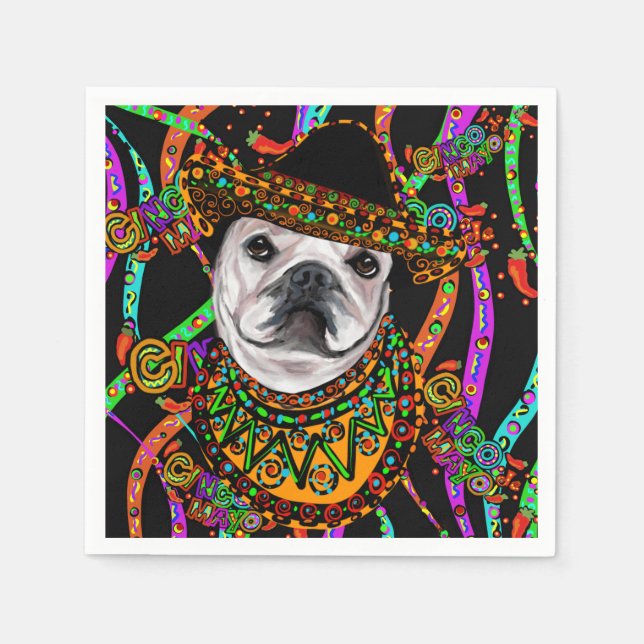 Guardanapo De Papel Buldogue (Frente)