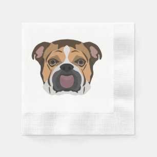 Guardanapo De Papel Buldogue do inglês da ilustração