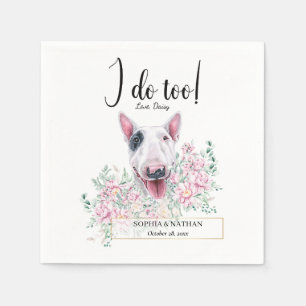 Guardanapo De Papel Bull Terrier Dog Casamento Cocktail Napkins