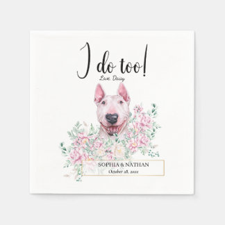 Guardanapo De Papel Bull Terrier Dog Casamento Cocktail Napkins