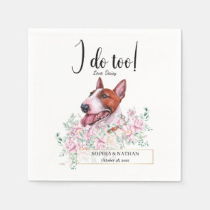 Guardanapo De Papel Bull Terrier Dog Casamento Cocktail Napkins