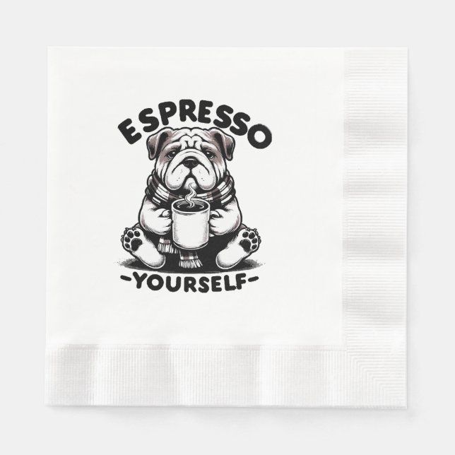 Guardanapo De Papel Bulldog Espresso Quente (Frente)