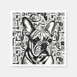 Guardanapo De Papel Bulldog Napkins Francês