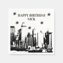 Guardanapo De Papel Bullets e o Partido dos Gangsters Napkins