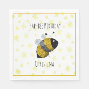Guardanapo De Papel Bumblebee Cinto Amarelo e Preto Aniversário da