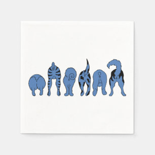 Guardanapo De Papel Bumbuns de Cachorro Azul
