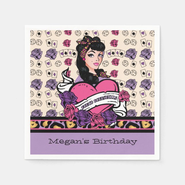 Guardanapo De Papel Bunco, Pin-up (Frente)