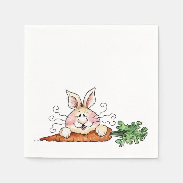 Guardanapo De Papel Bunny com fome (Frente)
