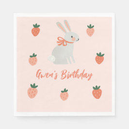 Guardanapo De Papel Bunny e Strawberry