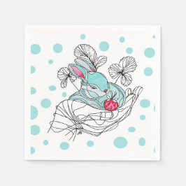 Guardanapo De Papel Bunny In Hand Napkin