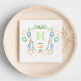 Guardanapo De Papel Bunny Rabbit Cenoura Monograma Napkin