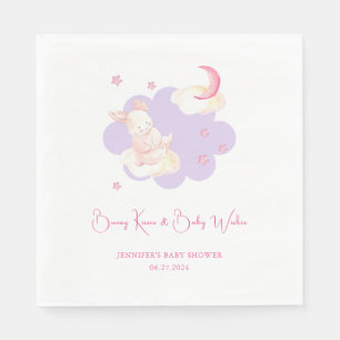 Guardanapo De Papel Bunny Sonha Chá de fraldas Roxo