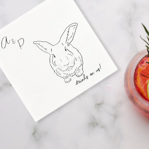 Guardanapo De Papel Bunny Wedktail Napkins