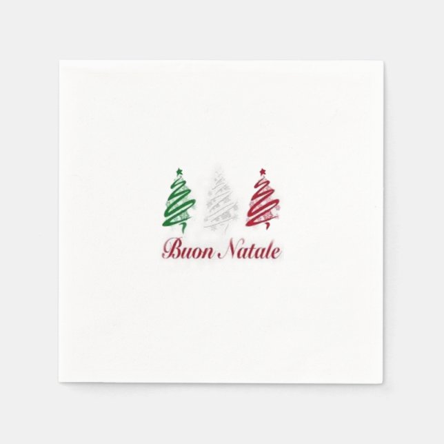Guardanapo De Papel Buon Natale Christmas Napkins (Frente)