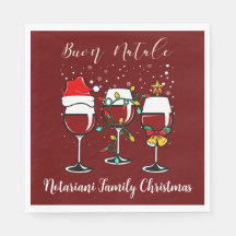 Buon Natale Festive Wine Glass Italiano