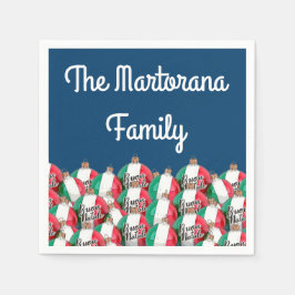 Guardanapo De Papel Buon Natale Italiana Flag Ornaments Napkins