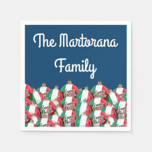 Guardanapo De Papel Buon Natale Italiana Flag Ornaments Napkins