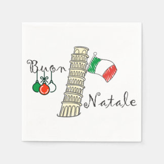 Guardanapo De Papel Buon Natale Tower of Pisa