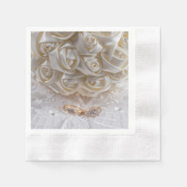 Guardanapo De Papel buquê 7060-Bridal com Anéis de Casamento